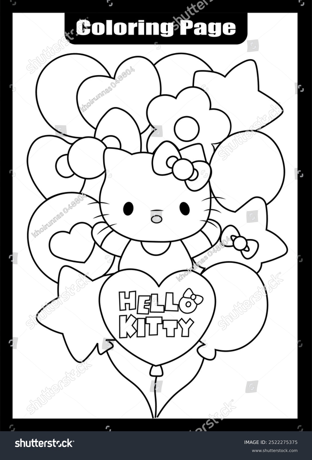 valentines day coloring pages hello kitty