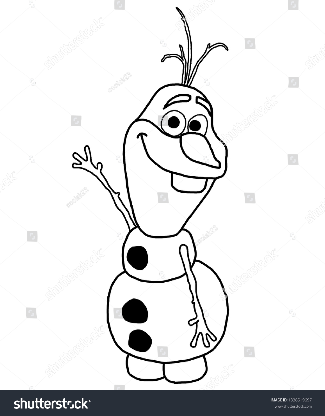 olaf pictures to color