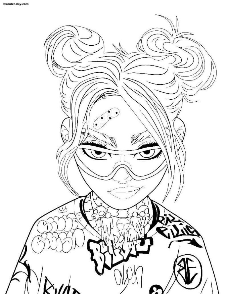 Coloring Pages Billie Eilish Download Or Print For Free