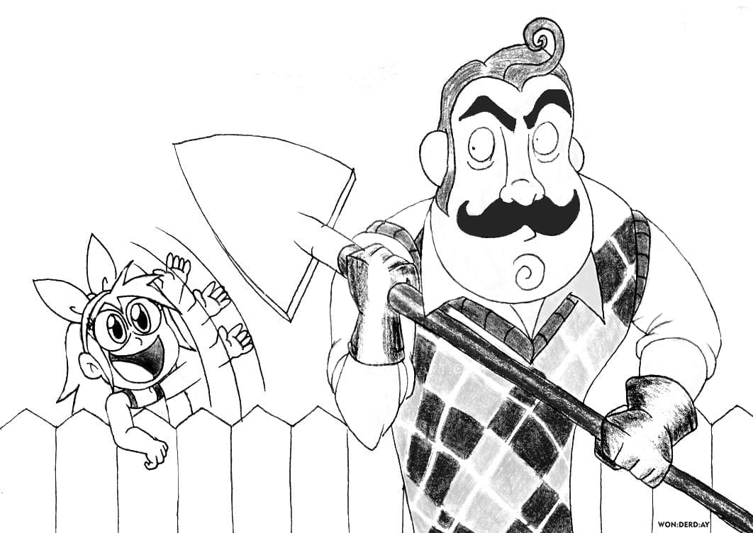 Coloring Pages Hello Neighbor Print Free Characters From The Game