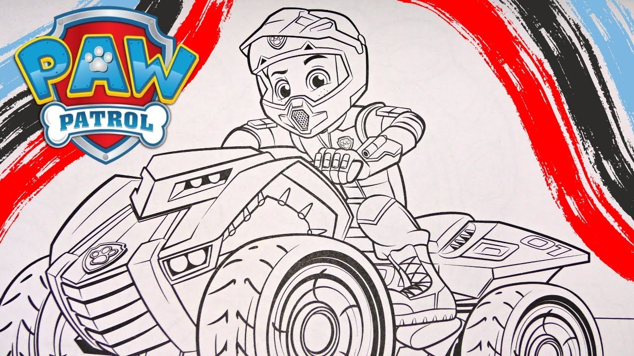 Coloring Ryder Paw Patrol Ryder Coloring Page Paw Patrol The Movie Coloring Book YES Toys YouTube