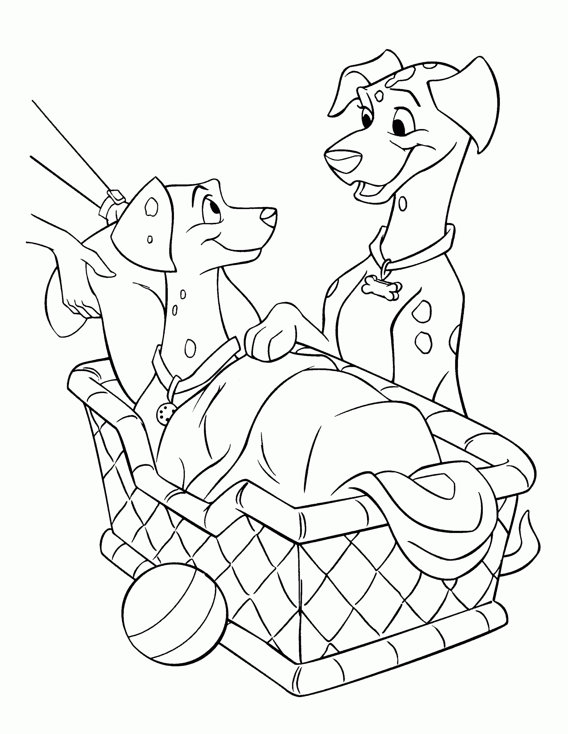 Colouring 101 dalmatians disney 1 101 Dalmatians Coloring Pages