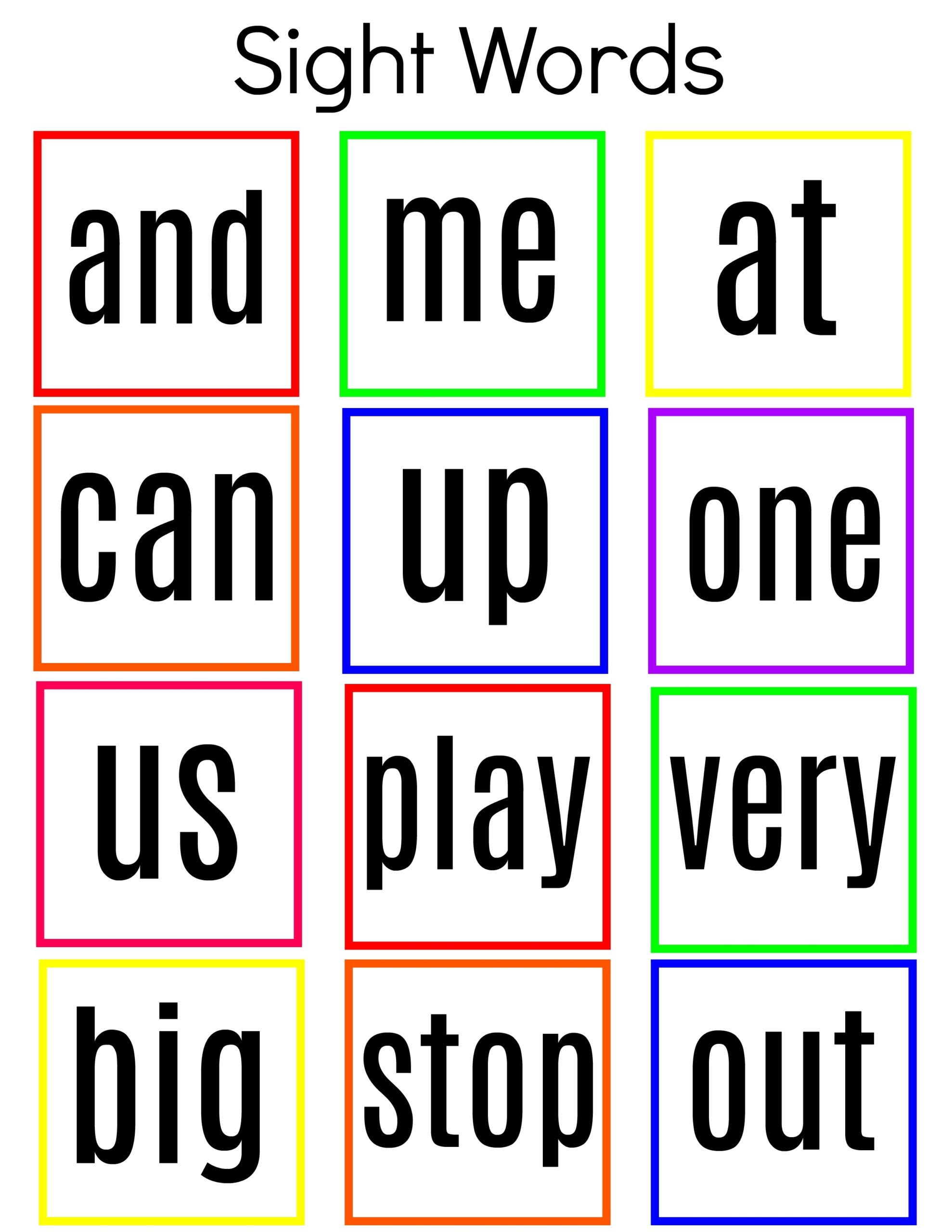 Common Sight Words Printable Kindergarten To Grade One Thrifty Mommas Tips