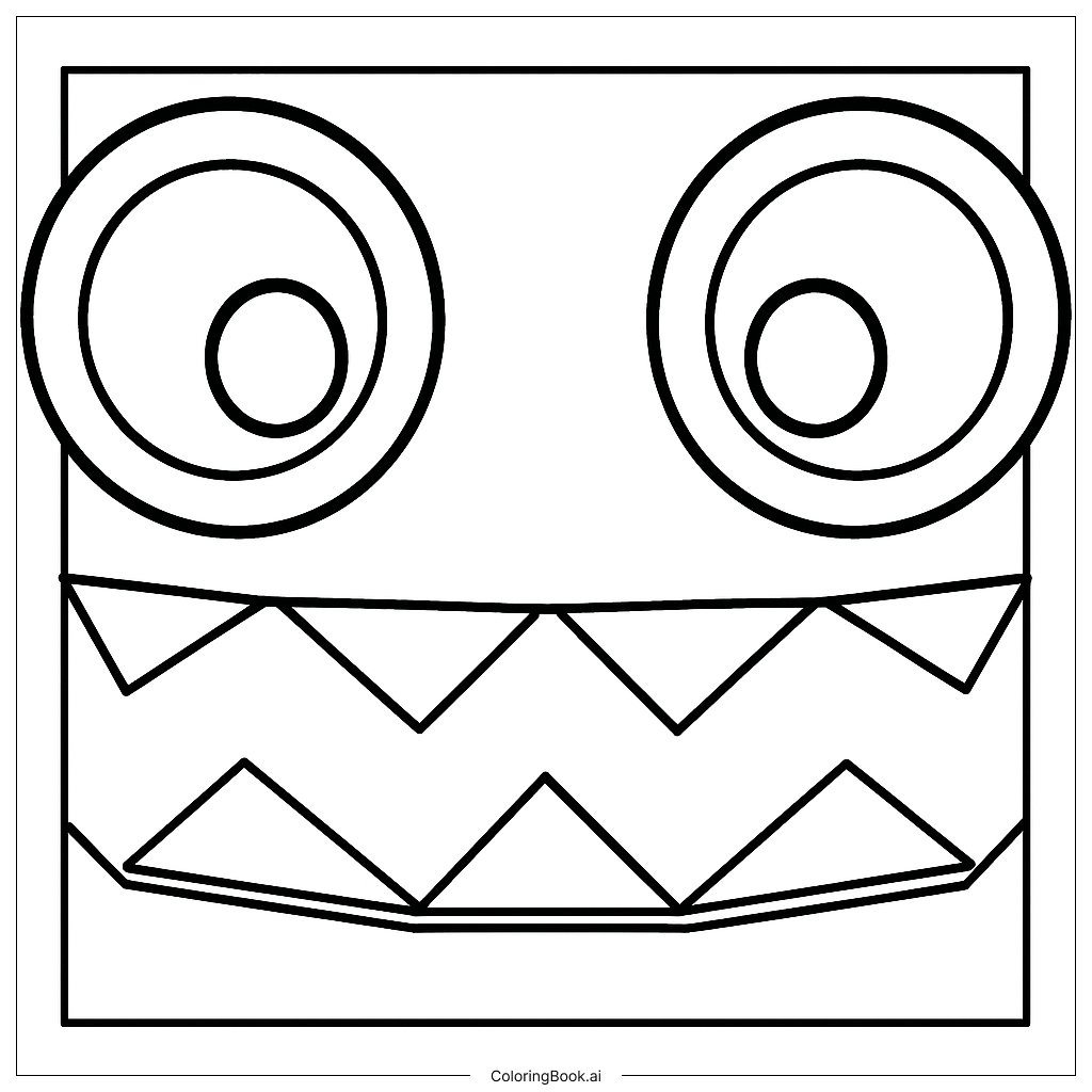 geometry dash coloring page
