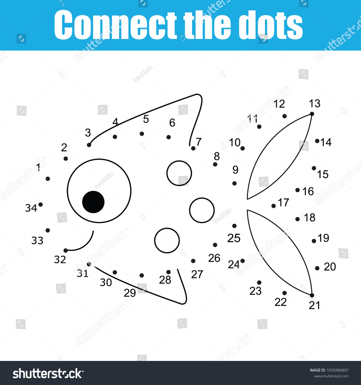 Connect Dots Children Educational Drawing Game Stock Vector Royalty Free 1033486897 Shutterstock