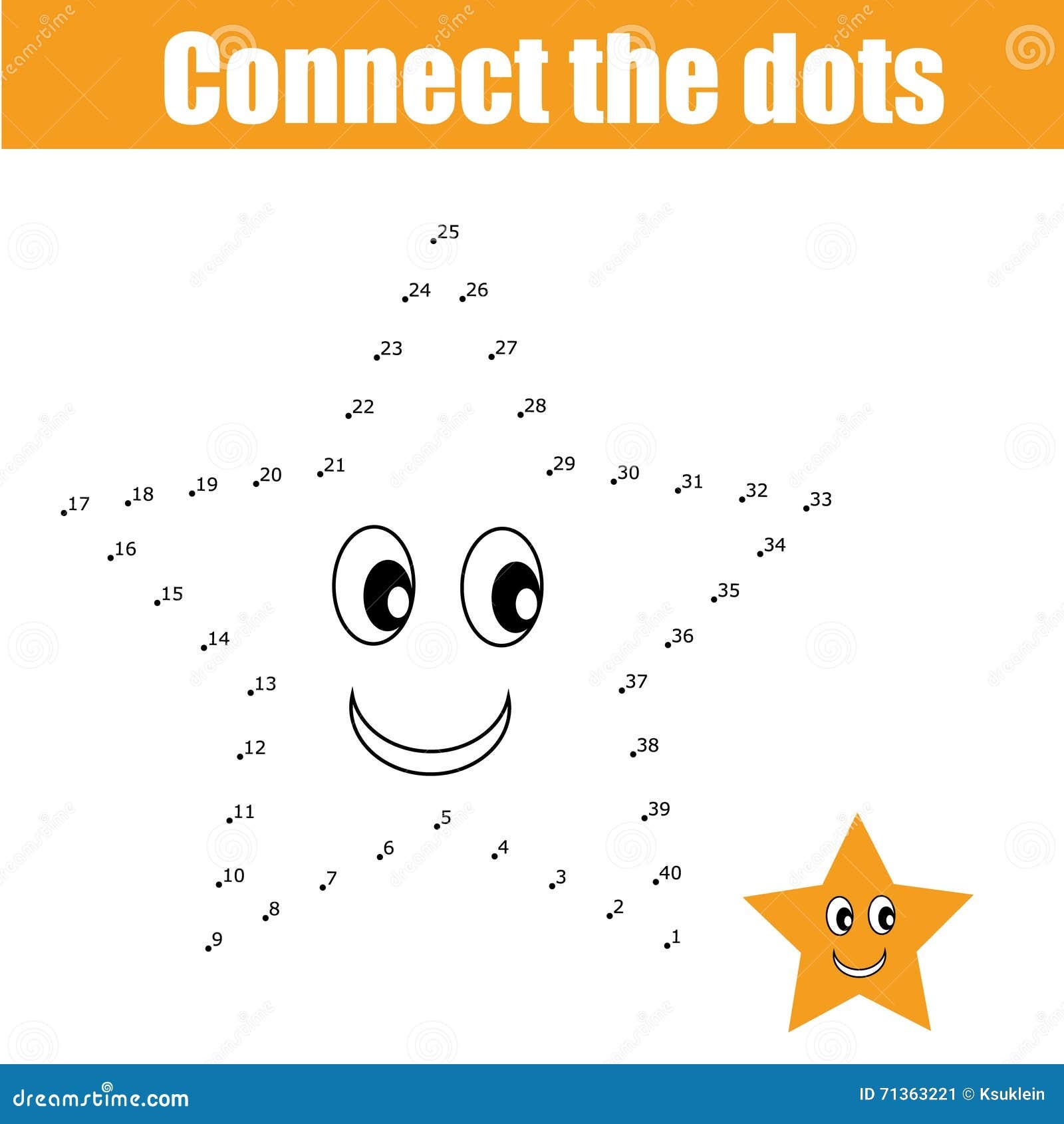 Connect The Dots Children Game Stock Vector Illustration Of Games Painting 71363221