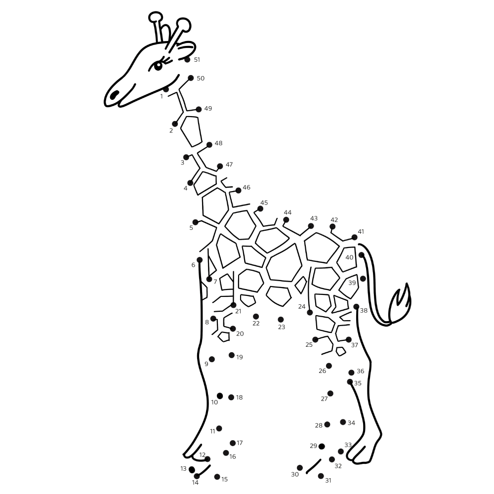 Connect The Dots Giraffe