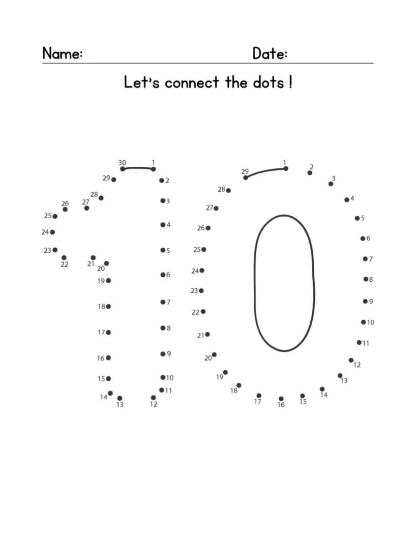 connect the dots numbers