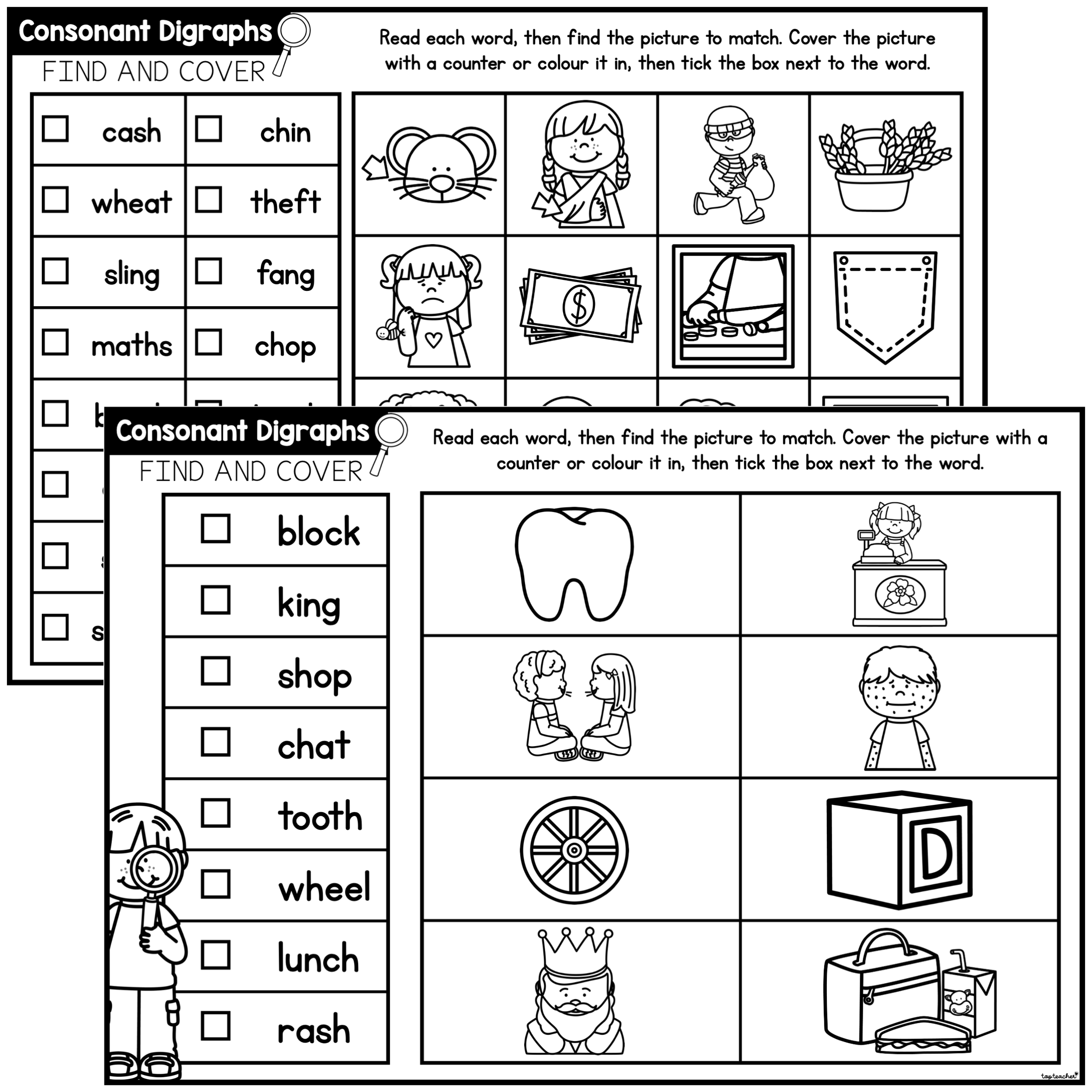 Consonant Digraphs Find Cover Worksheets Top Teacher Consonant Digraphs Find Cover Worksheets Top Teacher
