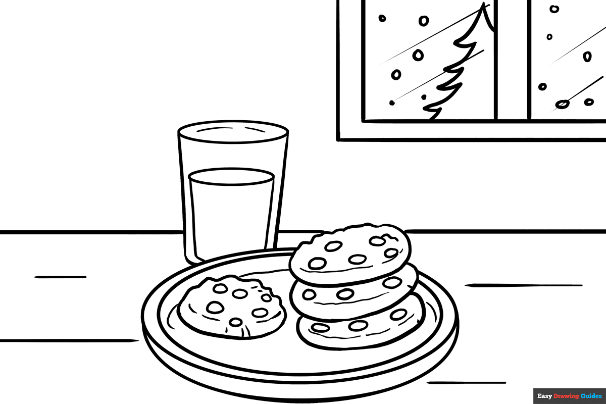 Cookies Coloring Page Easy Drawing Guides Cookies Coloring Page Easy Drawing Guides