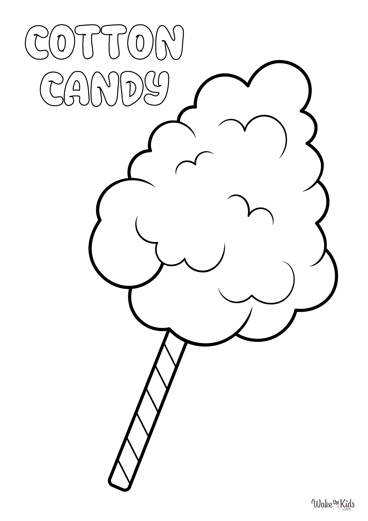 Cotton Candy Coloring Pages Free Printable PDFs WakeTheKids