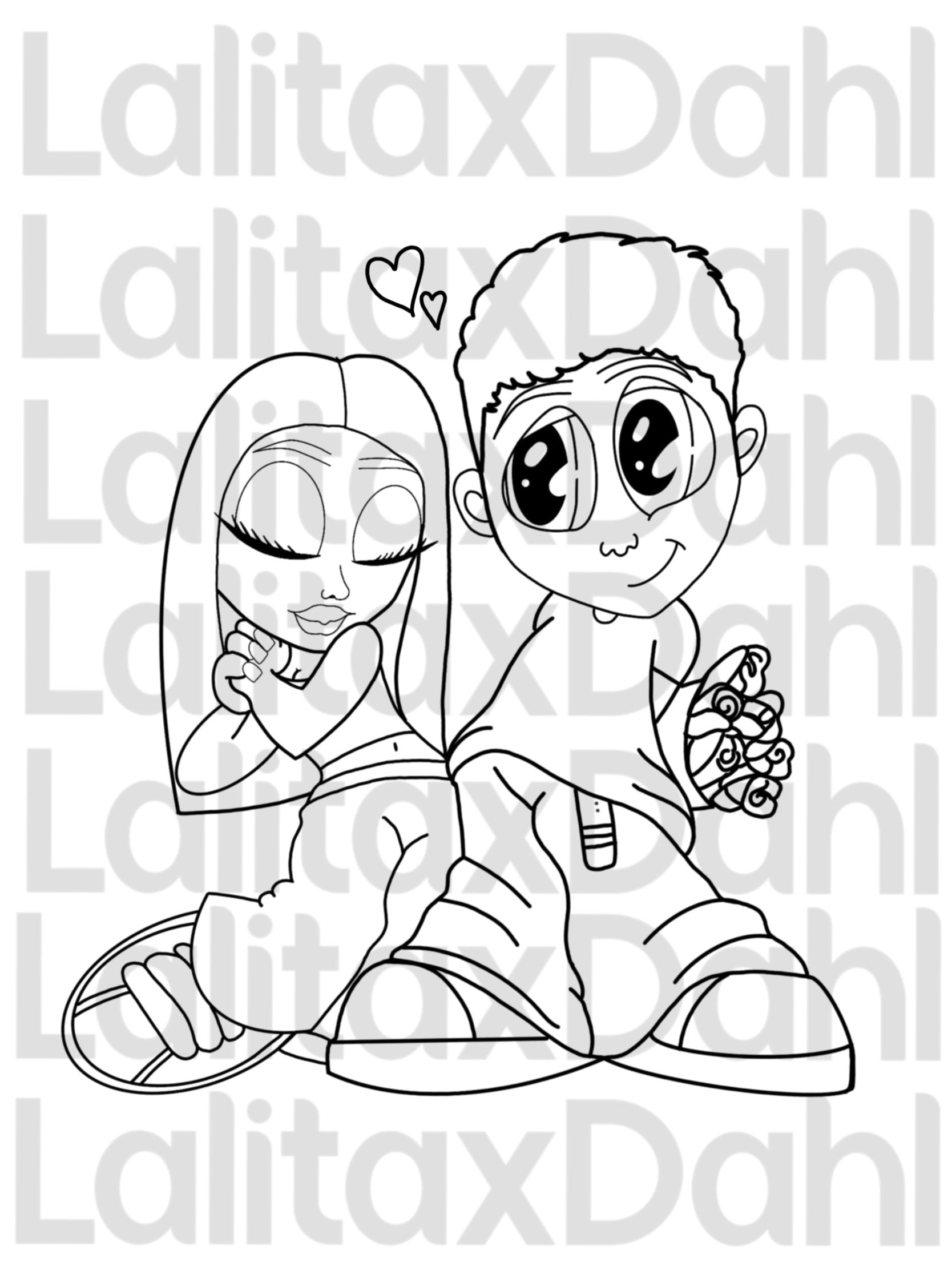 Couples Date Night Coloring Page Romantic Activity printable PDF Etsy Israel
