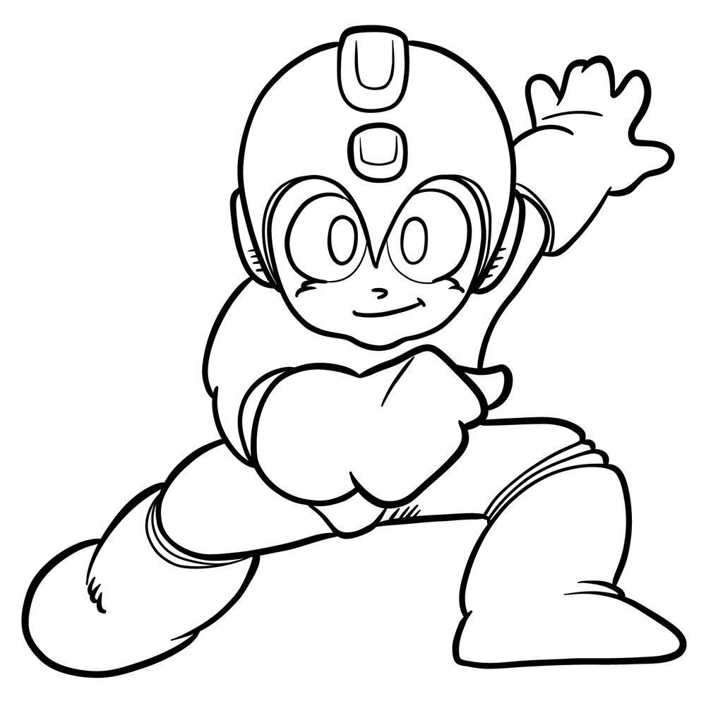 mega man colouring pages