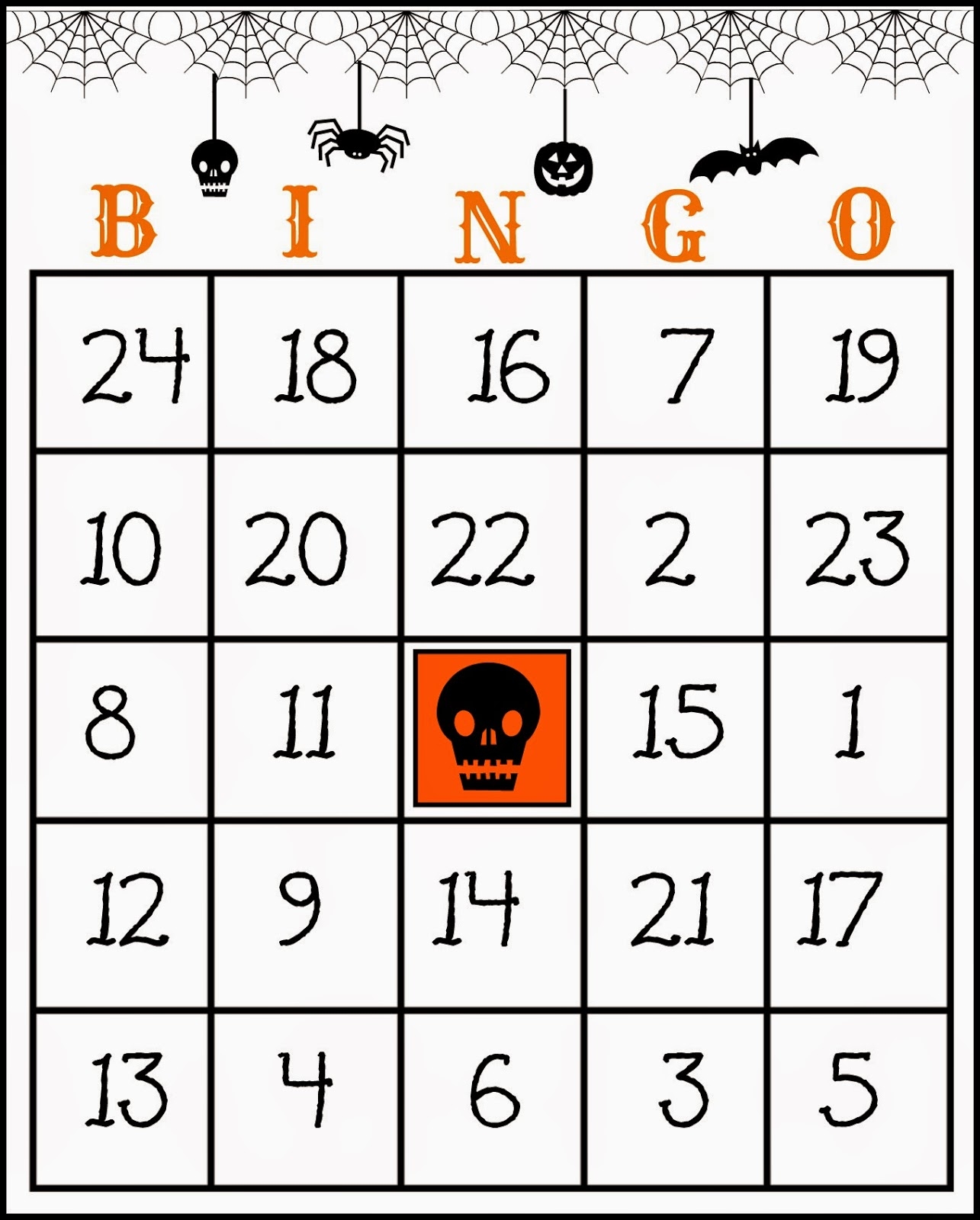 free halloween bingo printables