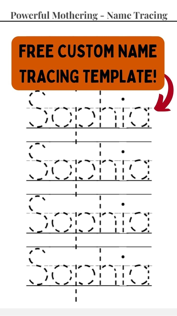 Create Your Own Tracing Name Worksheet Powerful Mothering Create Your Own Tracing Name Worksheet Powerful Mothering