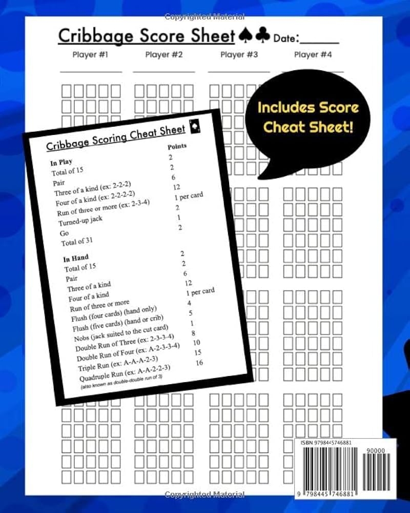 Cribbage Score Sheets 999 Large Score Pads For Cribbage With Cheat Sheet Inside 8 X 10 Inch EASY To Read And Write Size Fun Ref Publishing 9798445746881 Amazon Books Cribbage Score Sheets 999 Large Score Pads For Cribbage With Cheat Sheet Inside 8 X 10 Inch EASY To Read And Write Size Fun Ref Publishing 9798445746881 Amazon Books