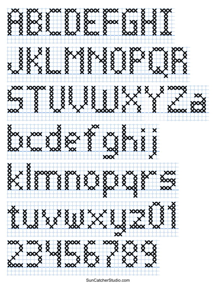 Cross Stitch Letters Generator And Alphabet Font Patterns Free Printables Lettering SVG Files Tools Apps