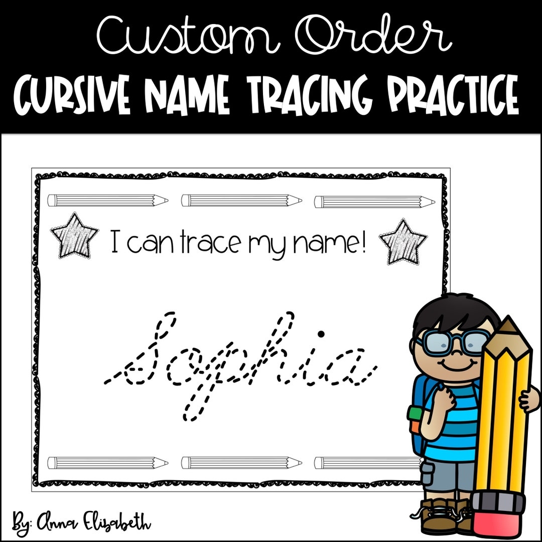 Cursive Name Writing Practice Etsy