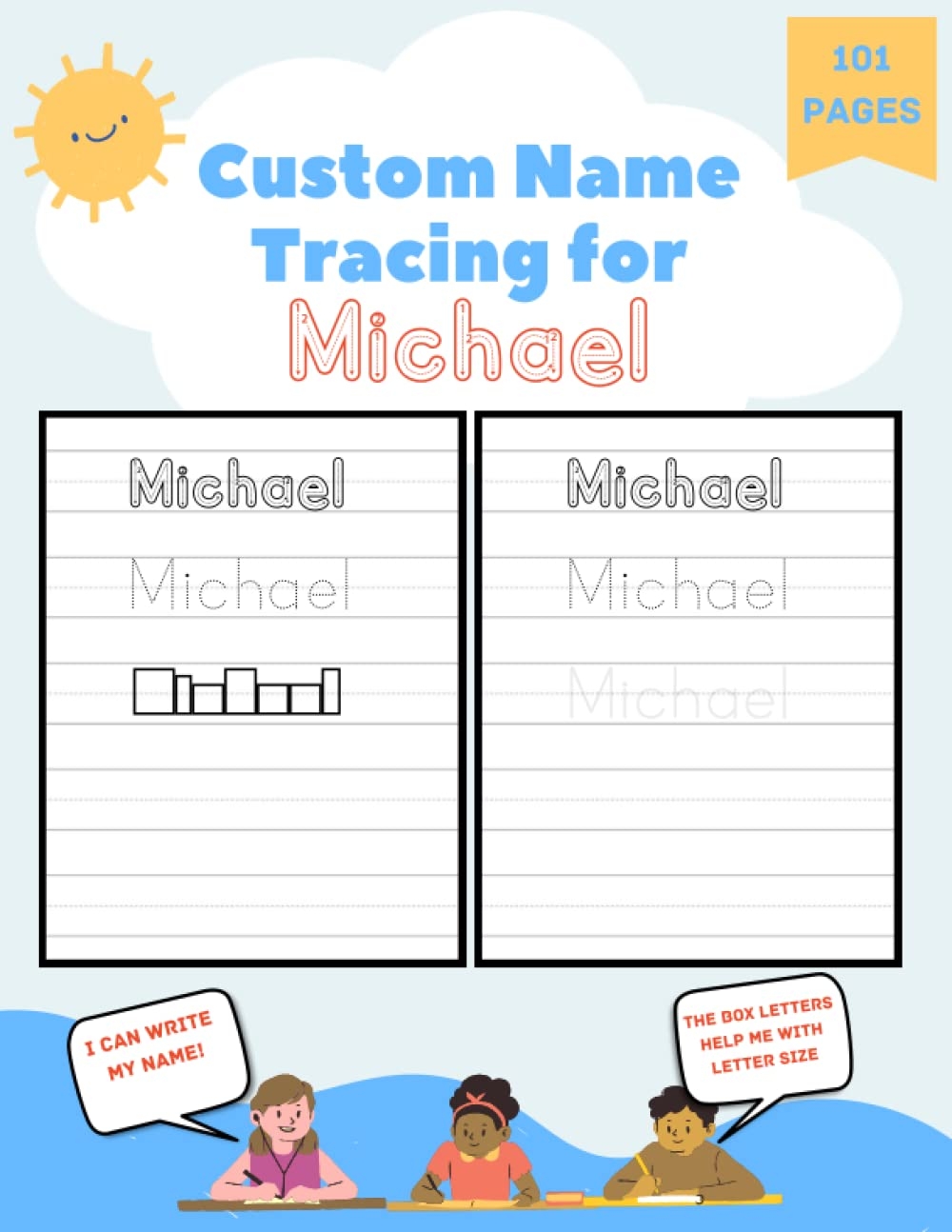 Custom Name Tracing For Michael 101 Pages Of Personalized Name Tracing Learn To Write Your Name Amazon co uk Blaze Poppy 9798370457289 Books