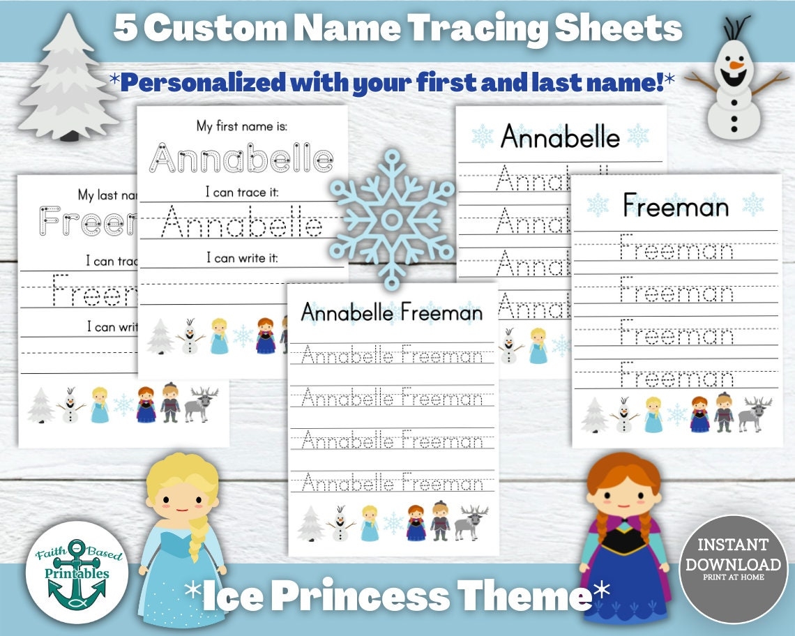 personalized tracing sheets