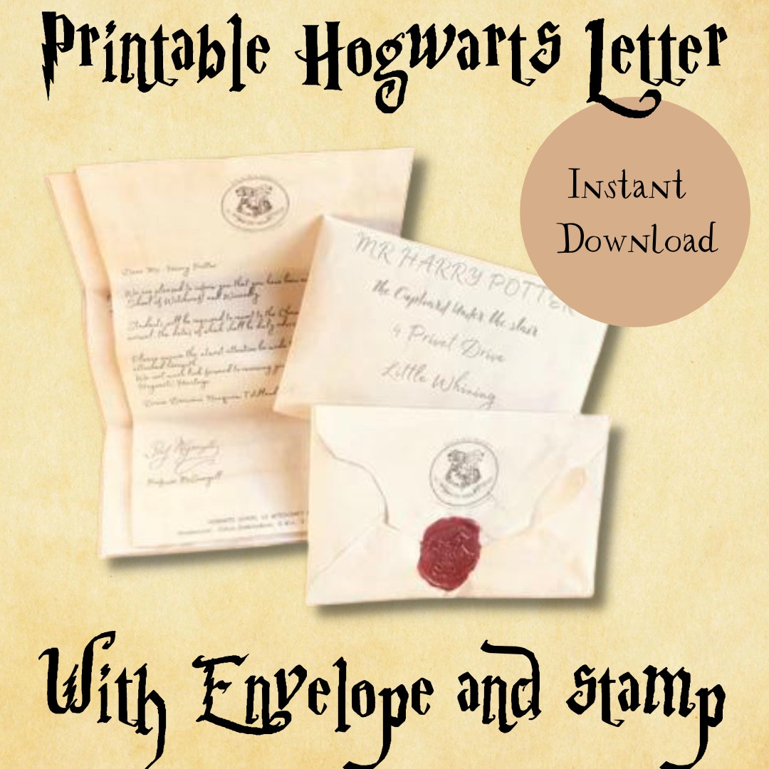 harry potter letter printable
