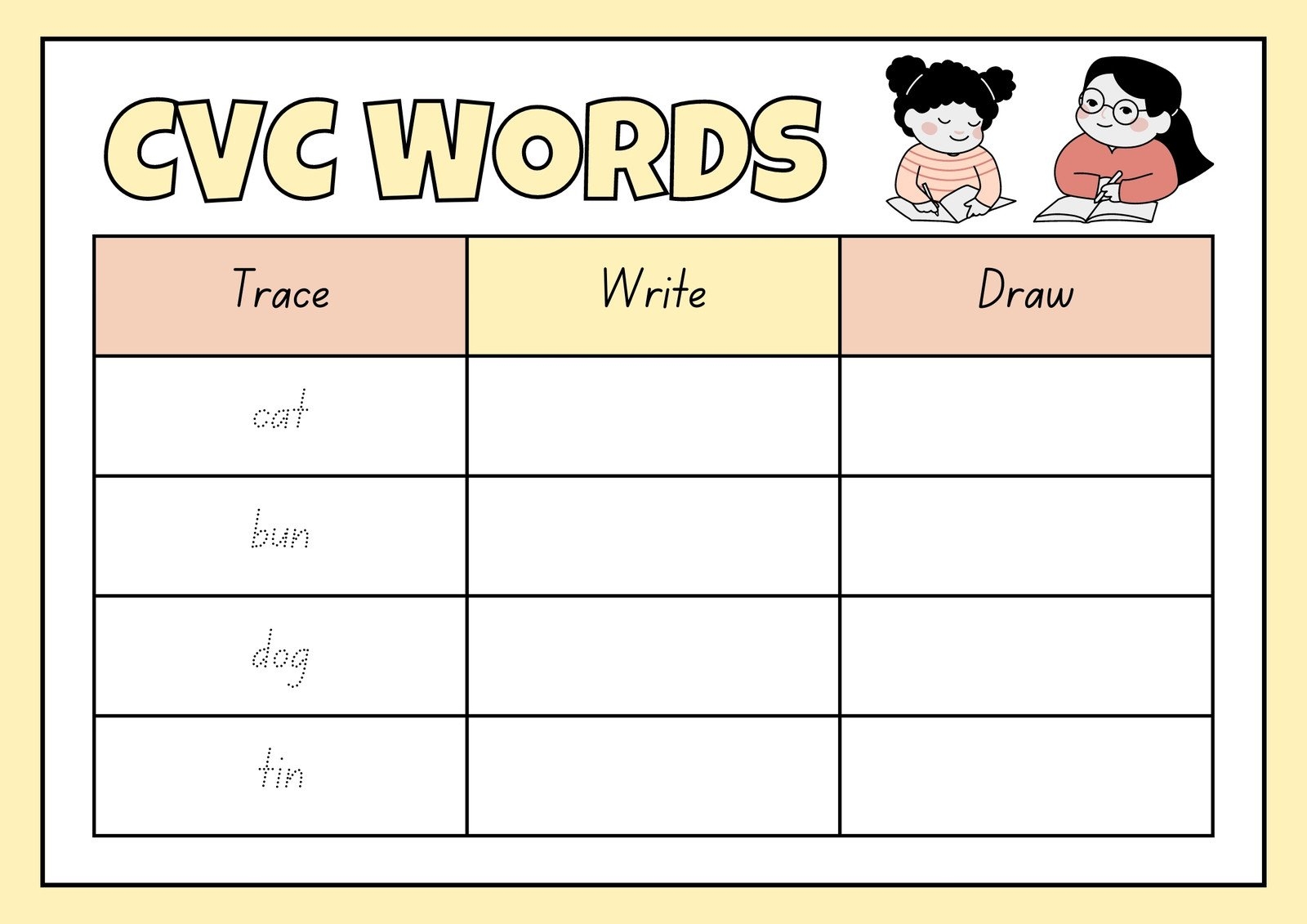 Customize 186 Cvc Worksheets Templates Online Canva