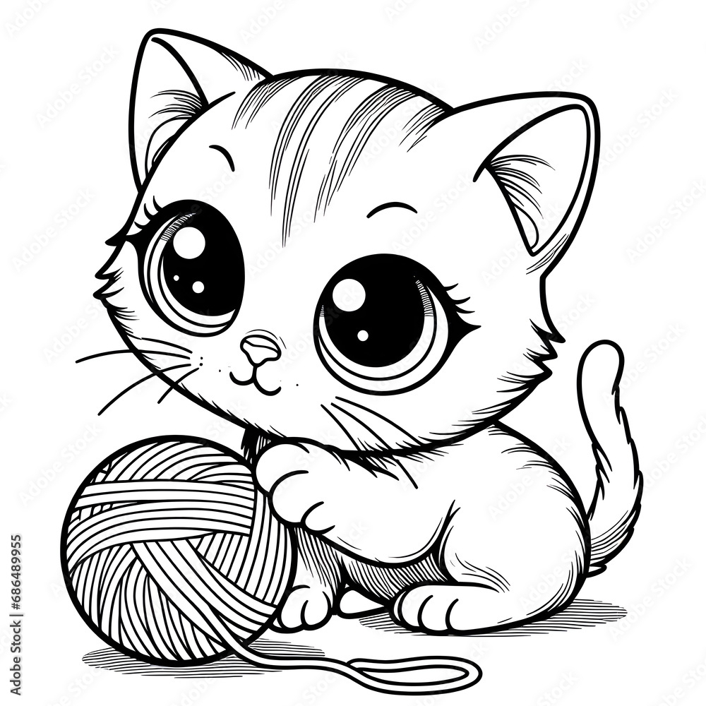 cute cat coloring pages