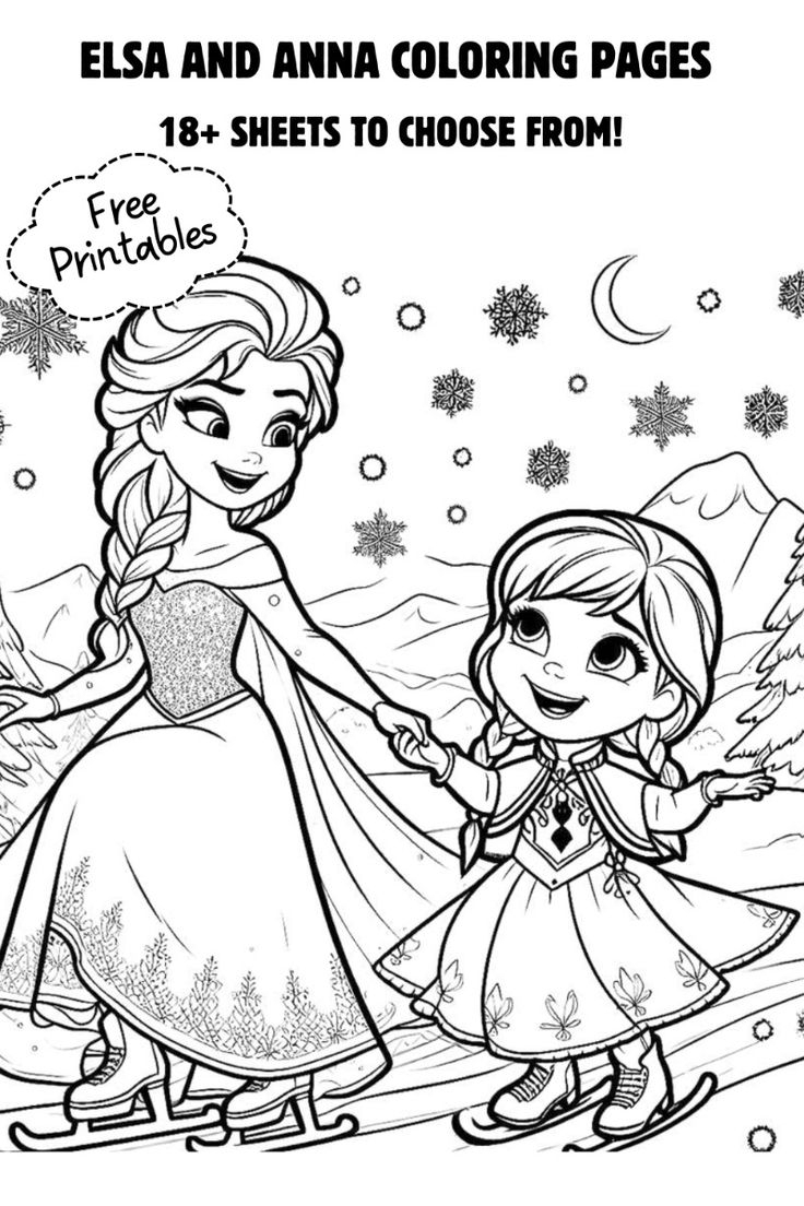 coloring pages anna frozen