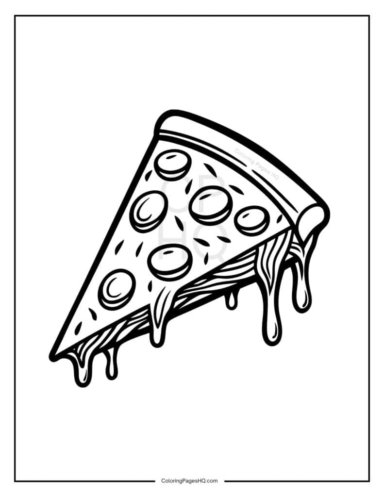 pizza coloring pages printable