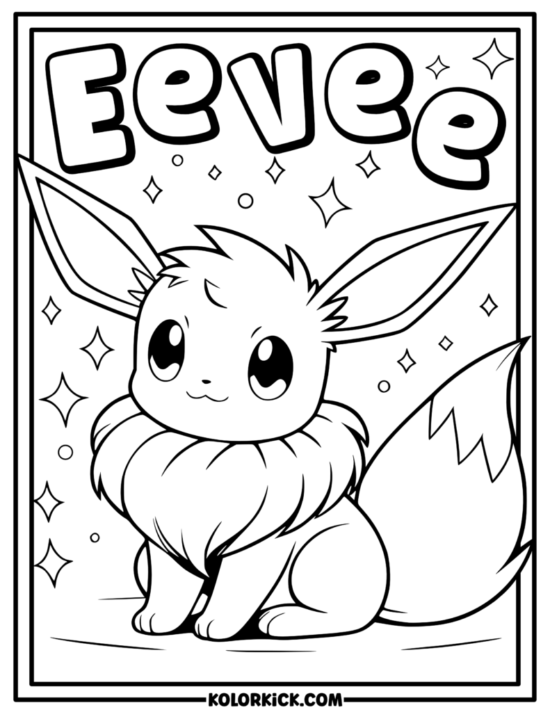 coloring pages of eevee