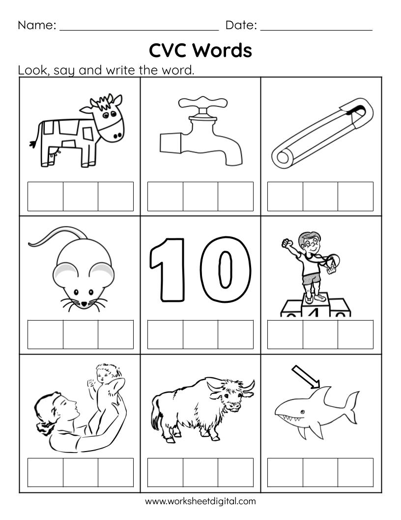 phonics kindergarten worksheets
