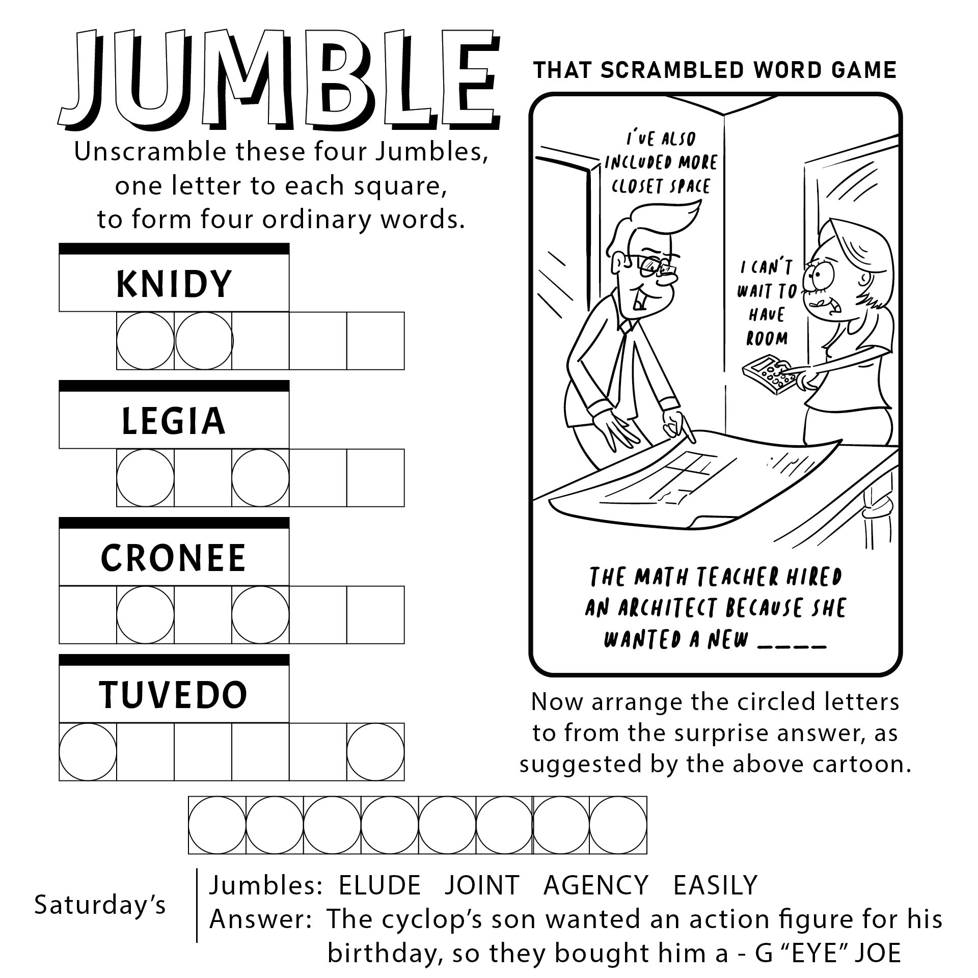 Daily Kid Jumble Word Game Tominpalmildge1984 s Ownd