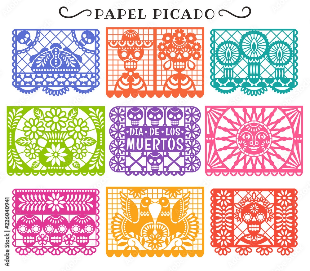 free printable papel picado template