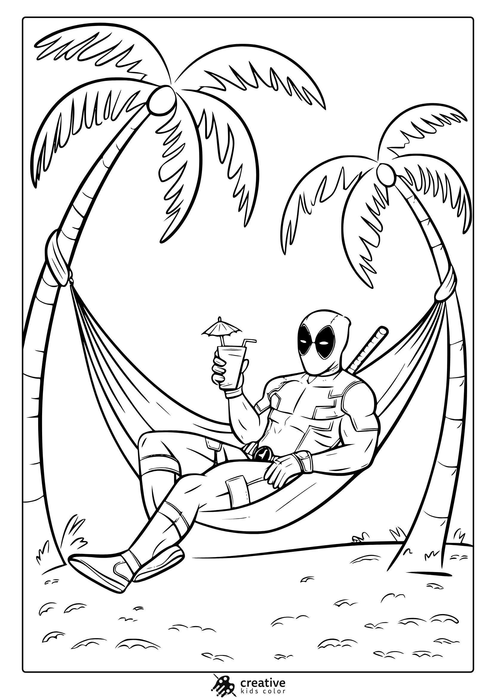 Deadpool Coloring Pages Free Printable PDFs 