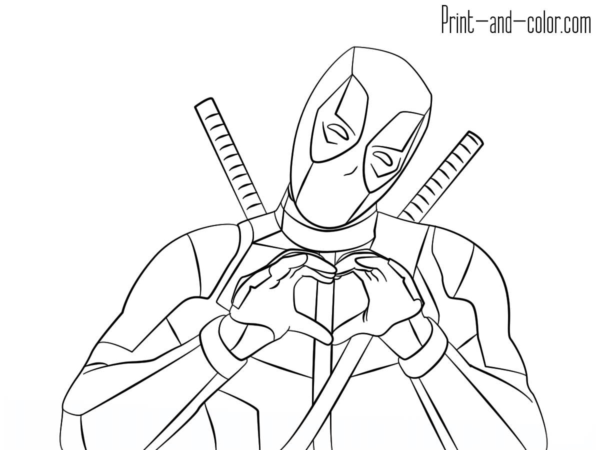 Deadpool Coloring Pages Print And Color