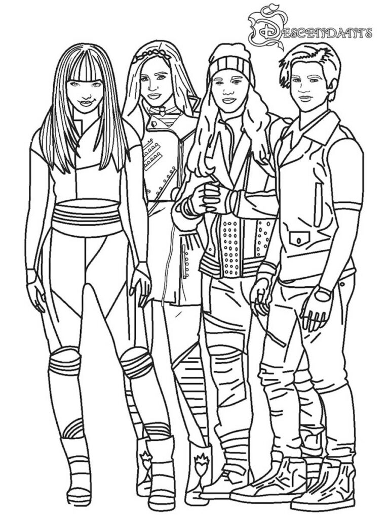 mal descendants coloring pages