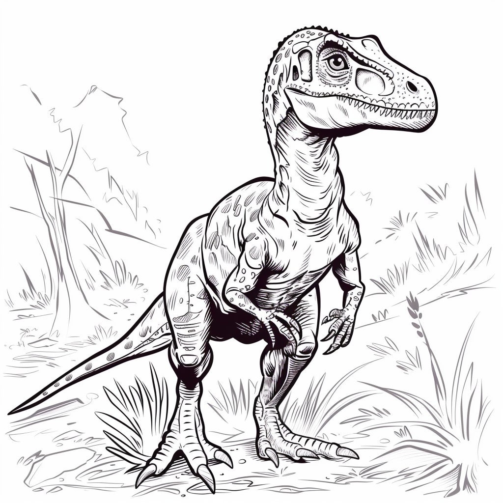raptor dinosaur coloring pages