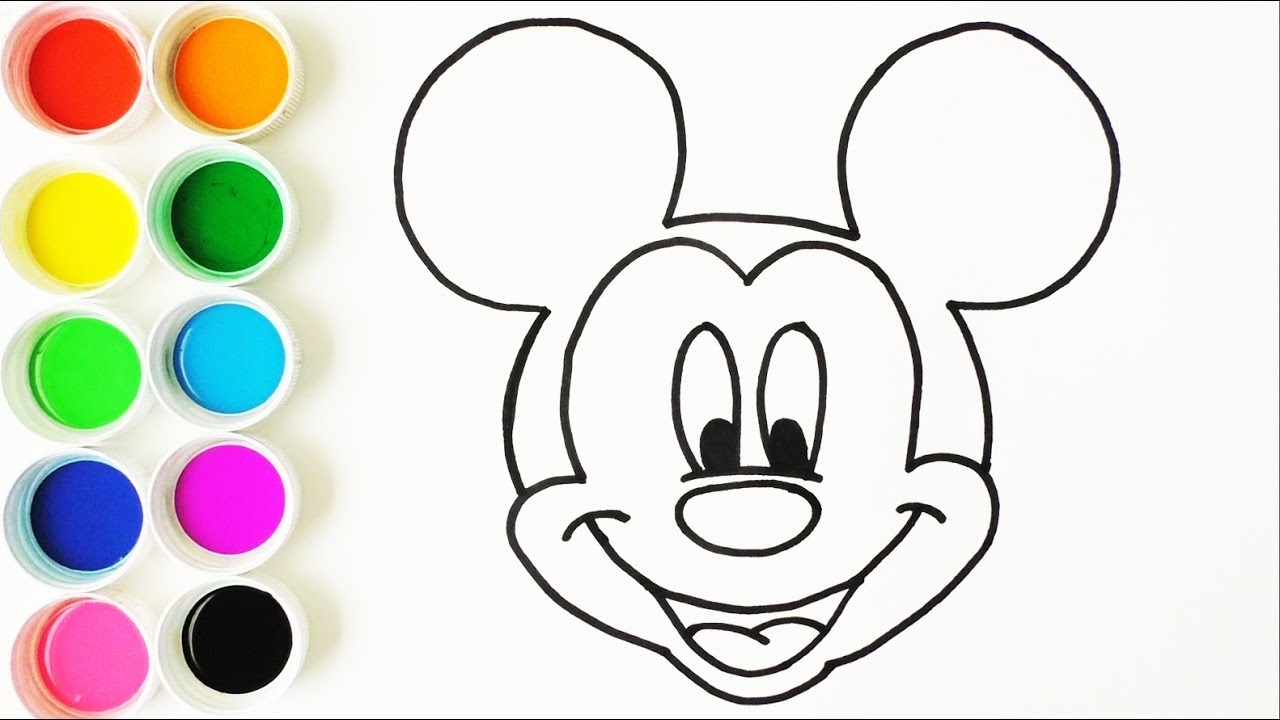 Dibuja Y Colorea Mickey Mouse Dibujos Para Ni os Learn Colors FunKeep YouTube