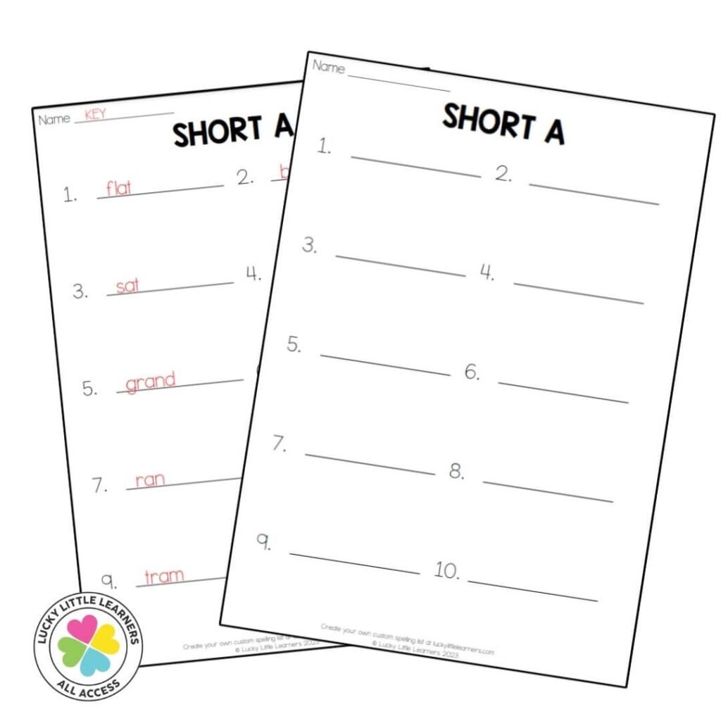 Differentiate In Seconds With This Create Your Own Spelling Lists Tool Lucky Little Learners