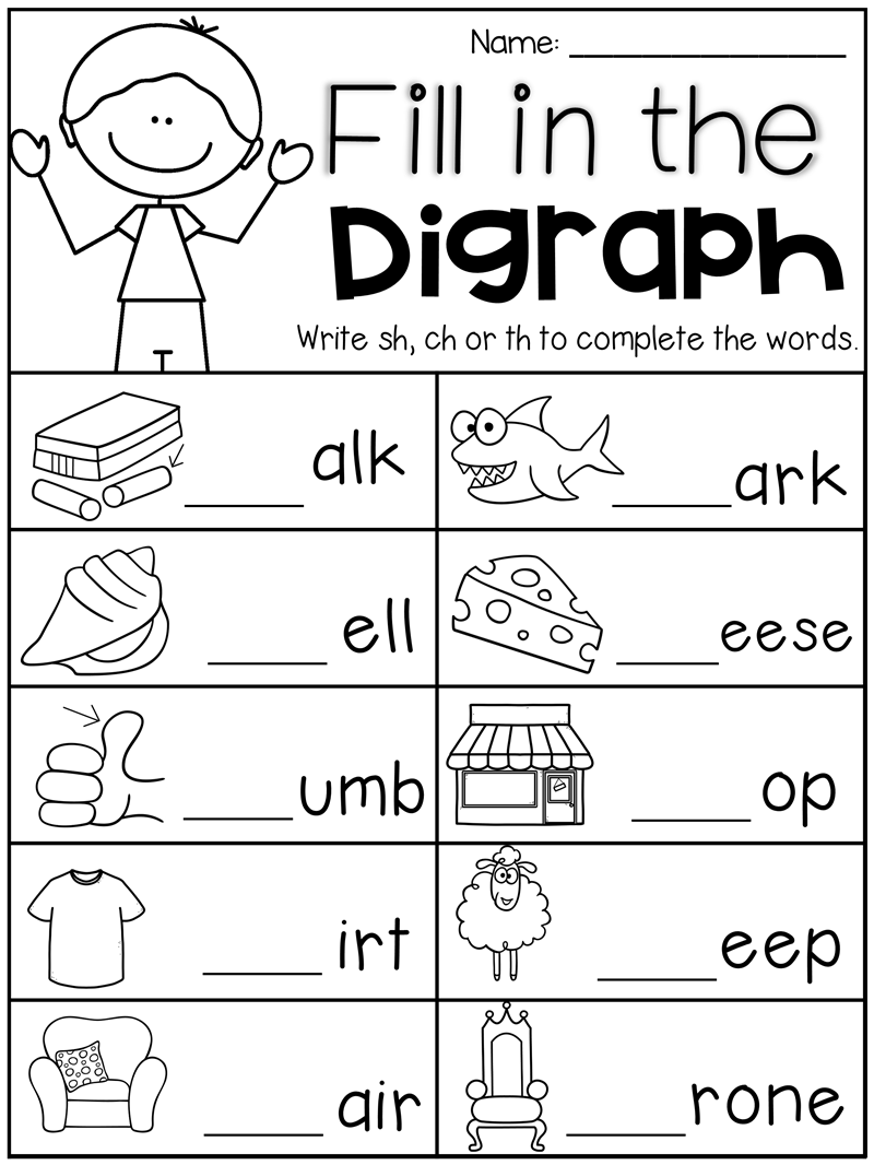Digraph Worksheet Packet Ch Sh Th Wh Ph My Teaching Pal