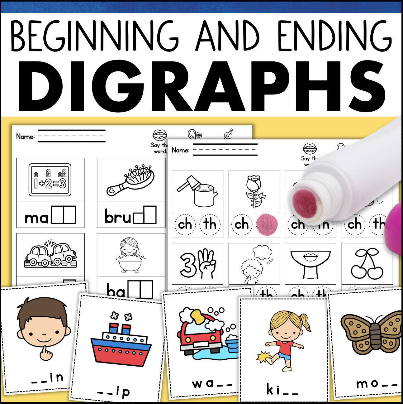 digraph worksheets kindergarten