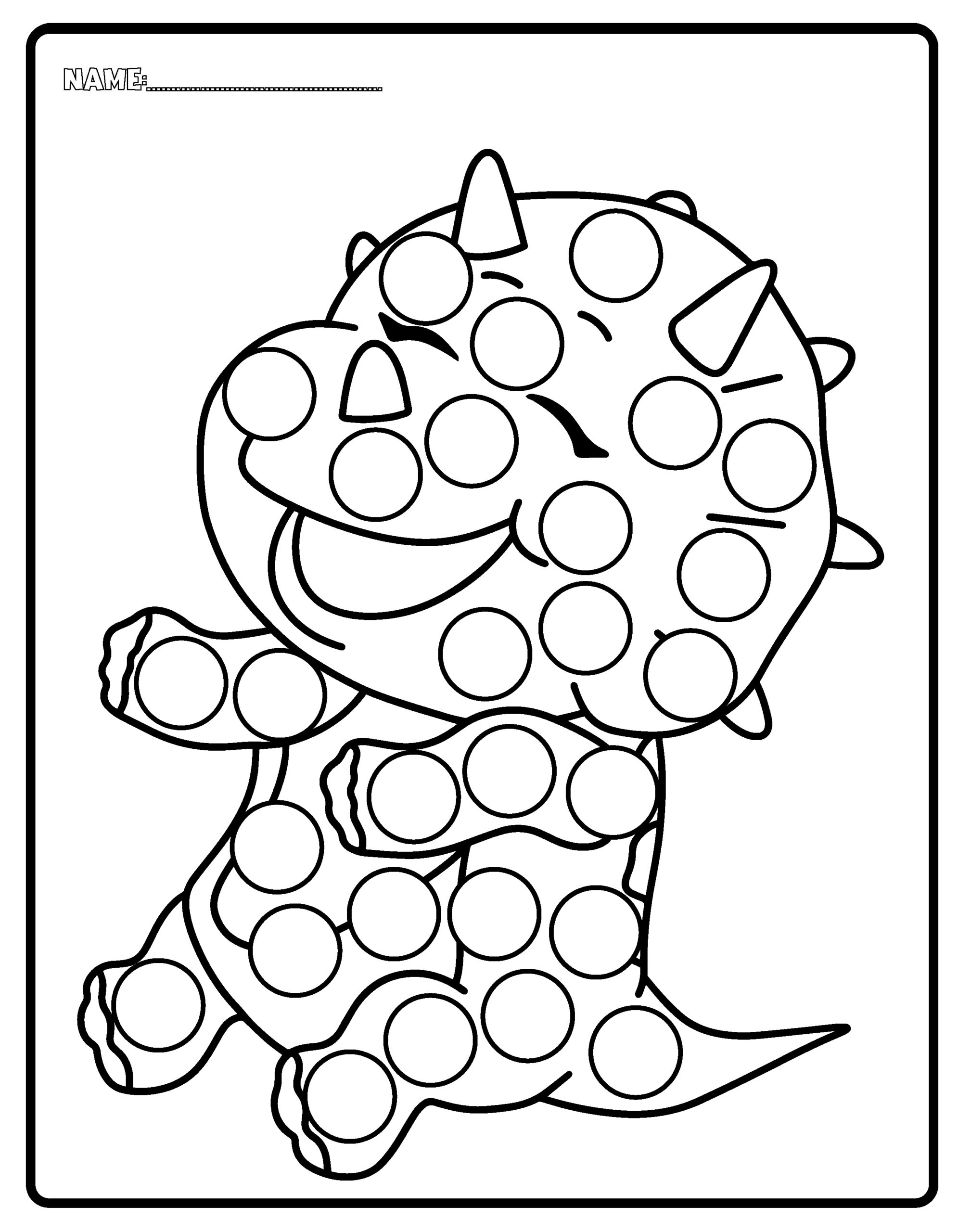 Dino Dots Fun And Easy Dot Marker Coloring Pages For Kids Made By Teachers