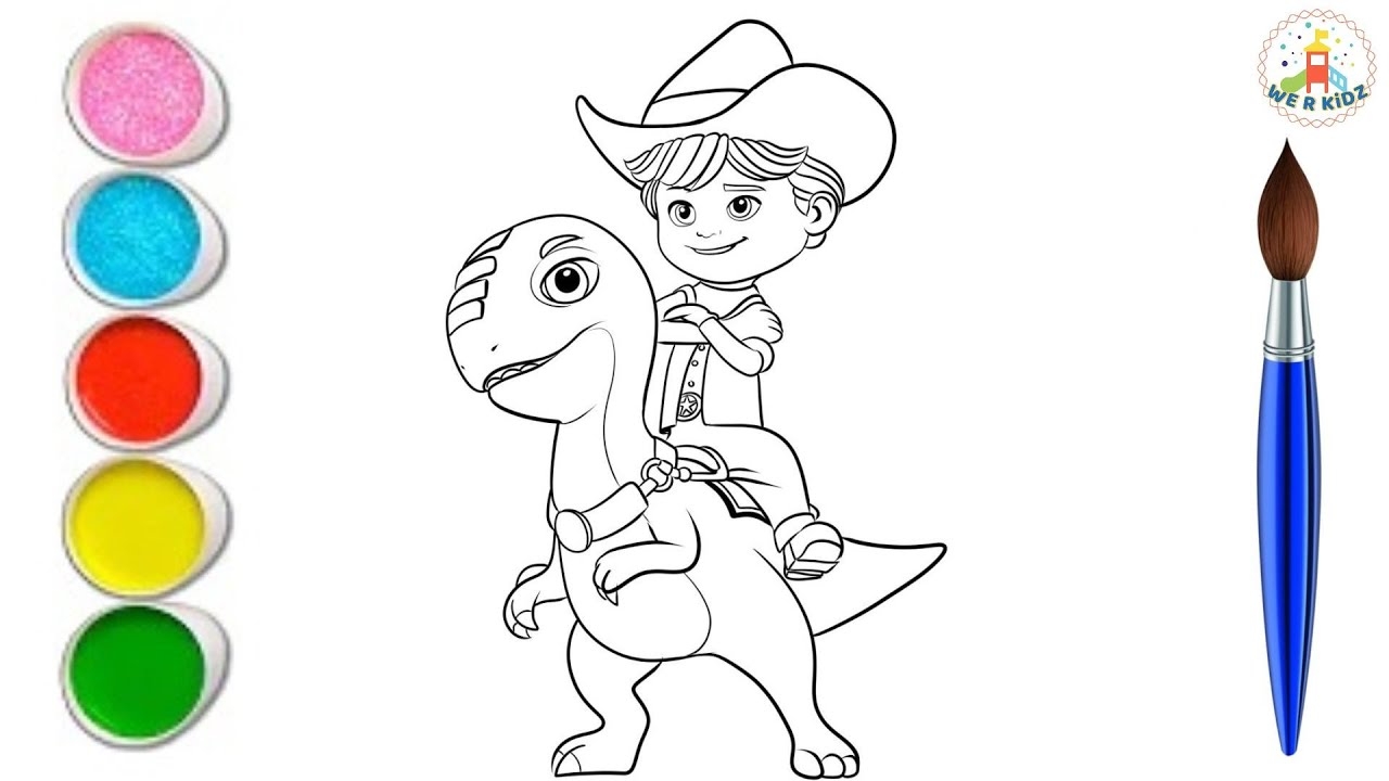 Dino Ranch Dinosaurs Coloring And Drawing Best Cartoon Coloring Video For Kids And Toddler YouTube