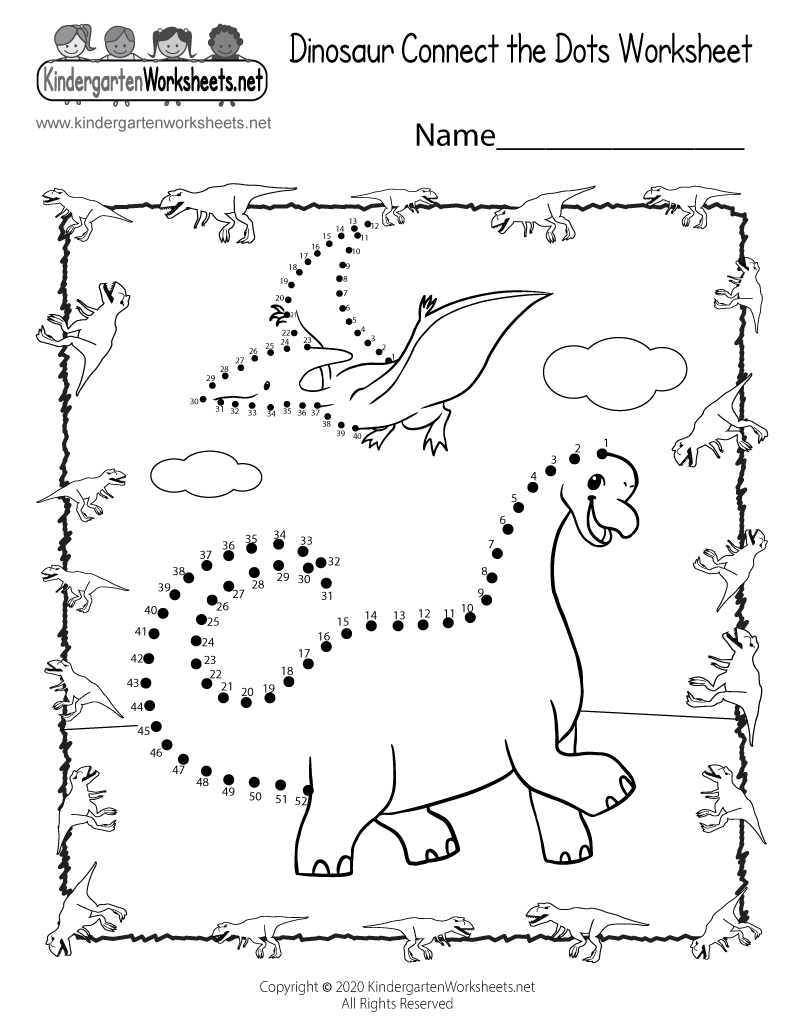 Dinosaur Connect The Dots Worksheet Free Printable Digital PDF Dinosaur Connect The Dots Worksheet Free Printable Digital PDF