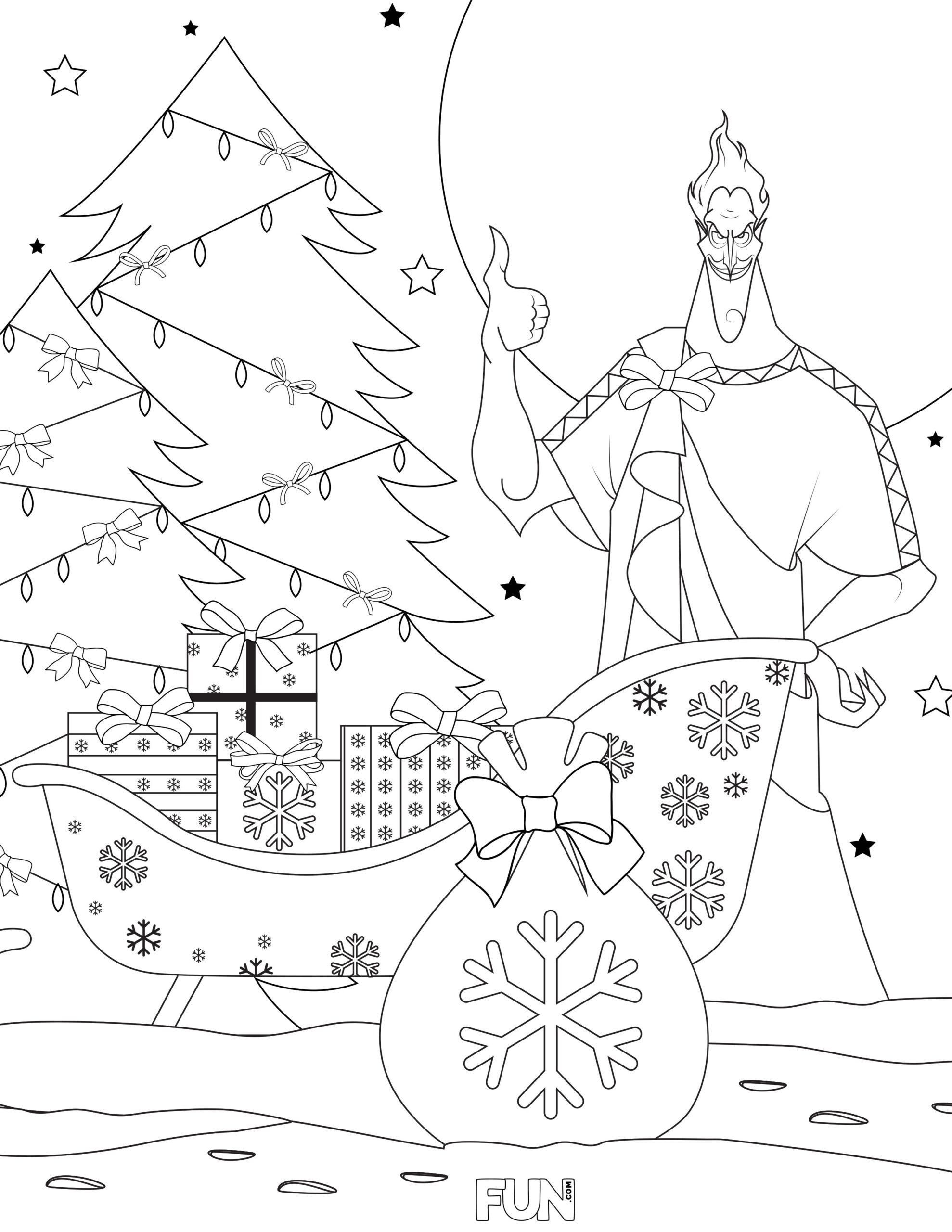 Disney Villains Christmas Coloring Pages Printables FUN Blog