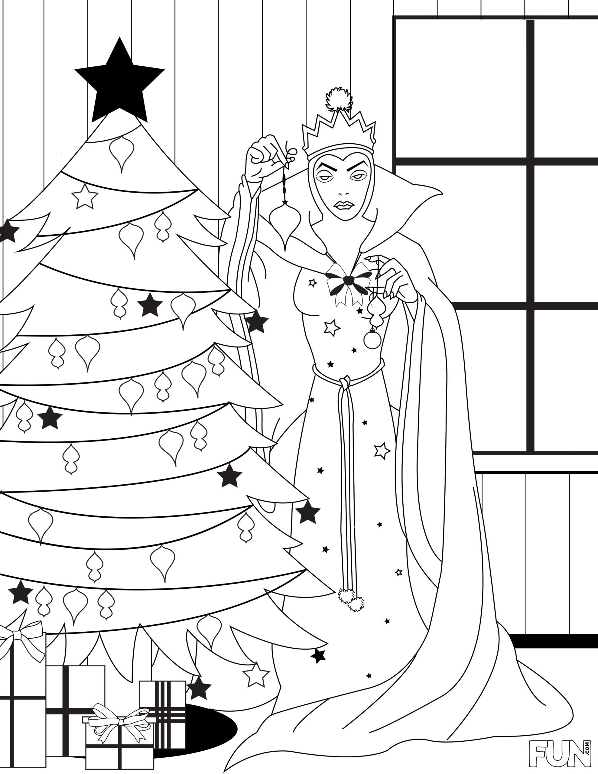 Disney Villains Christmas Coloring Pages Printables FUN Blog