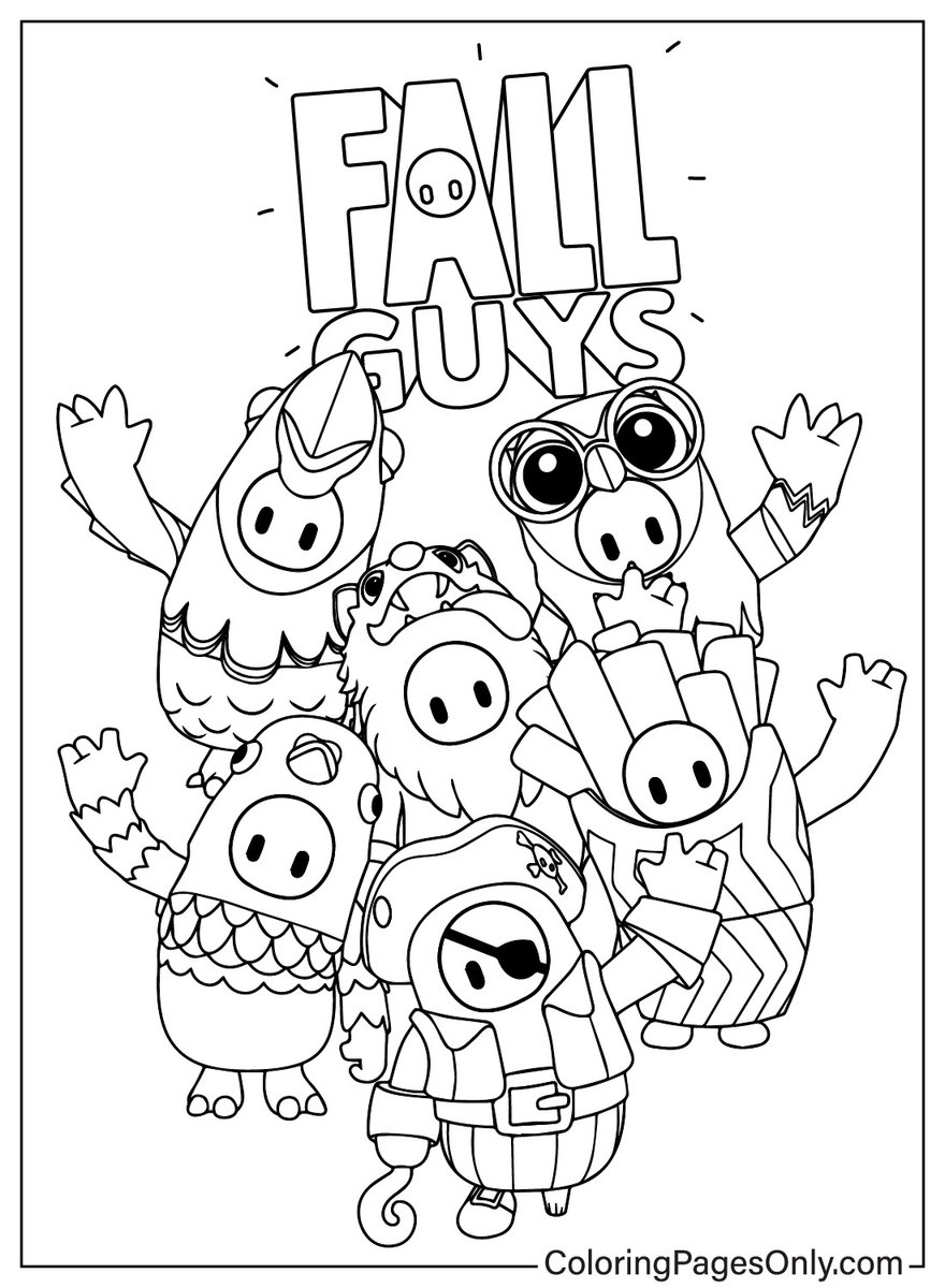 Dive Into The Whimsical World Of Fall Guys With Free Fall Guys Coloring Pages Https t co ottGOj7m2M fallguys games Coloringpagesonly Coloringpages ColoringBook art fanart sketch drawing draw coloring USA trend Trending TrendingNow 