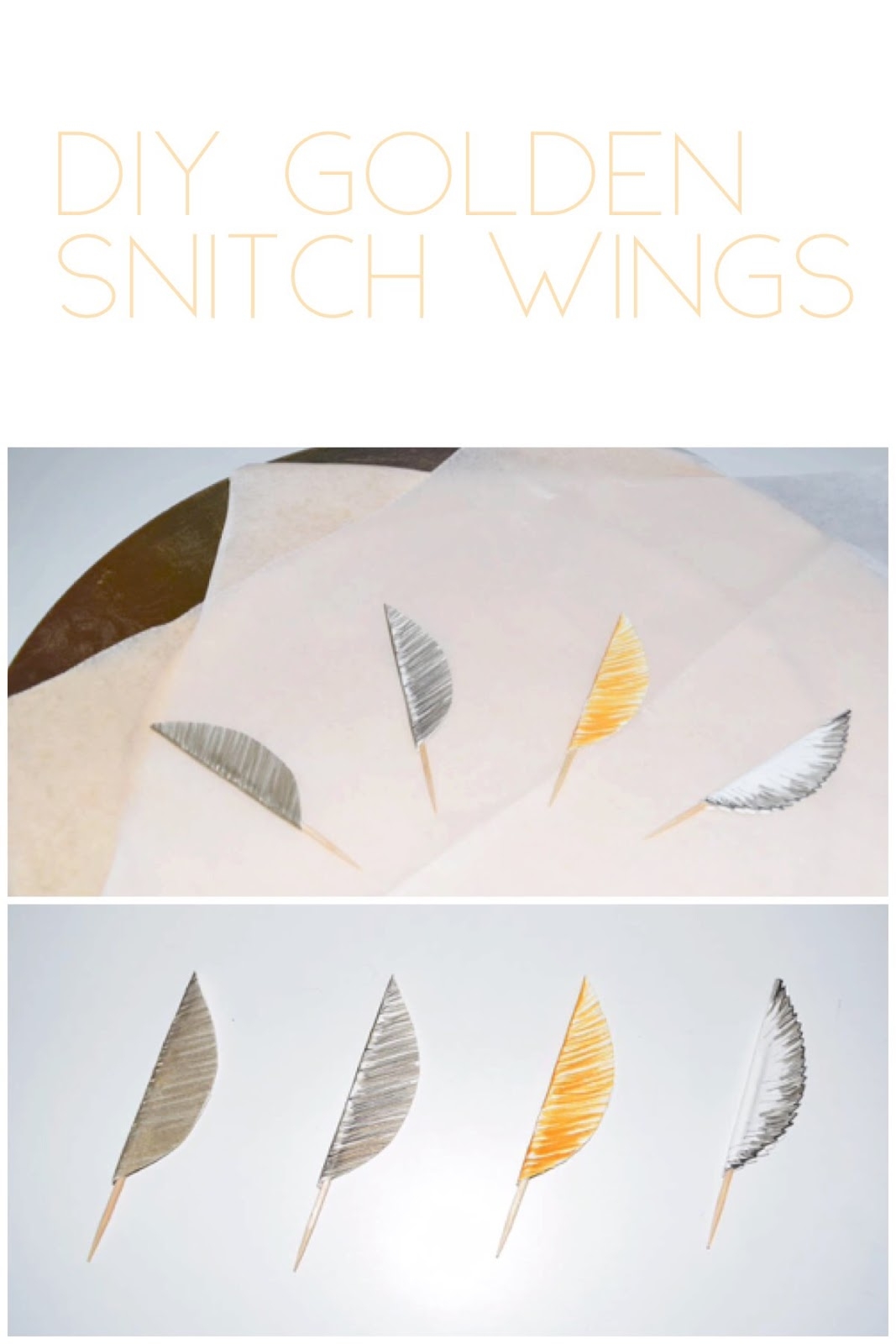 DIY Golden Snitch Wings DIY Golden Snitch Wings