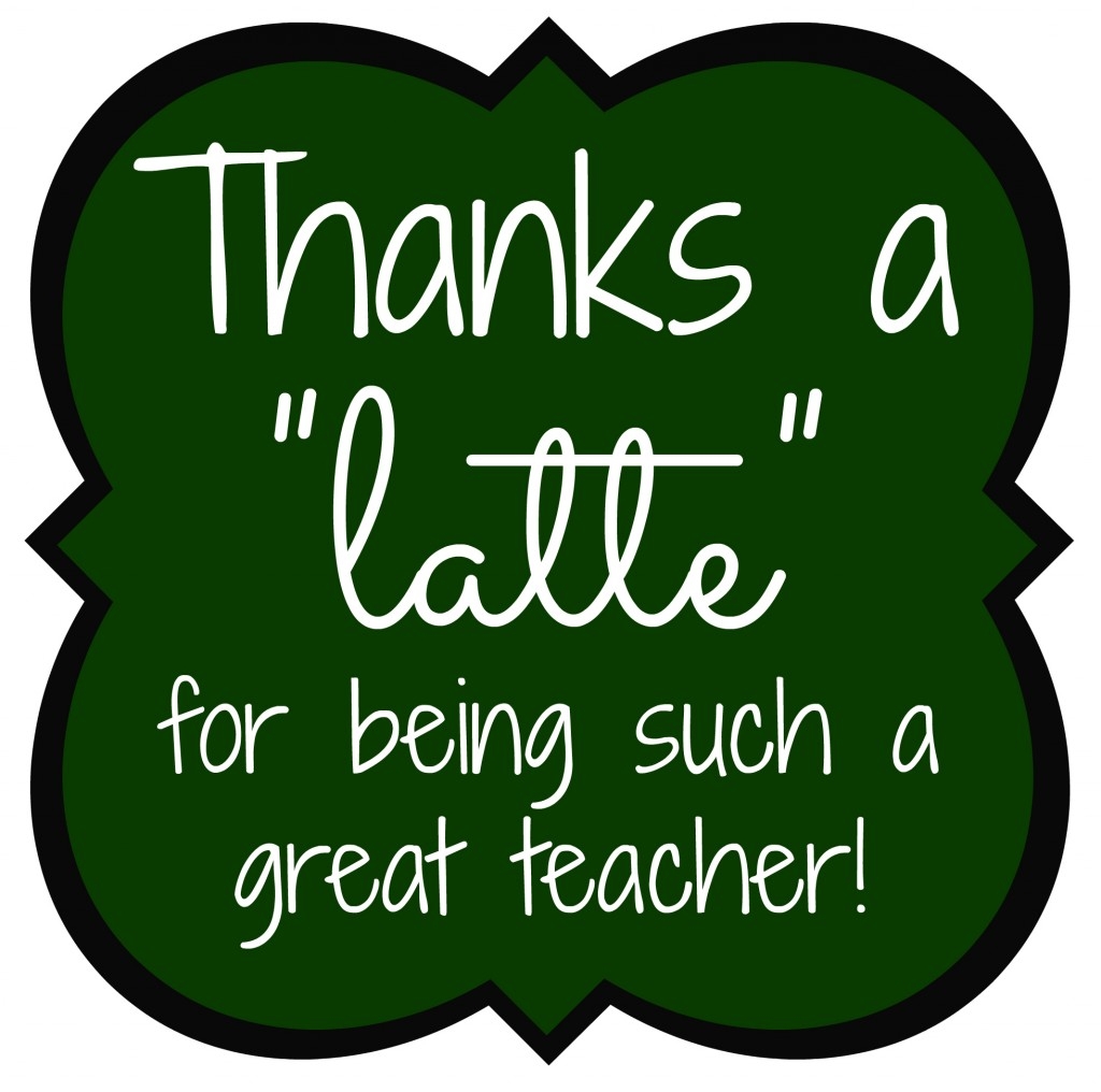free thanks a latte printable