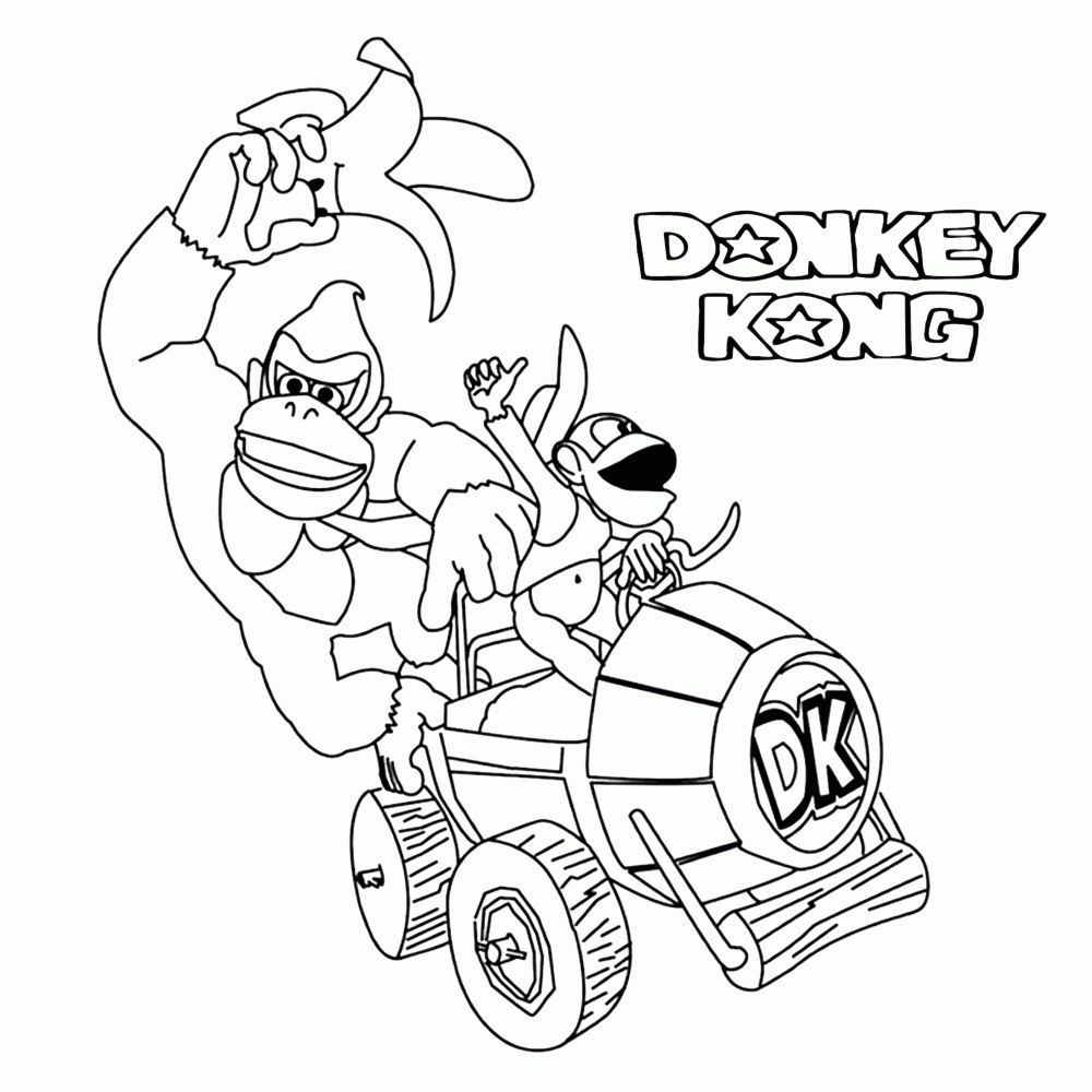 Donkey Kong Coloring Pages Books 100 FREE And Printable Donkey Kong Coloring Pages Books 100 FREE And Printable